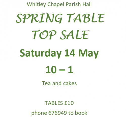 spring table top sale 2016