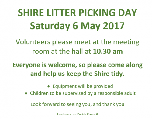 Shire litter picking day 2017